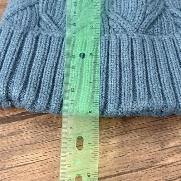 North Face Cable Minna Beanie | Women’s | One Size | Teal | Good Condition - Picture 4 of 6